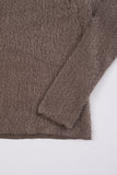 Sol button hairy knit top