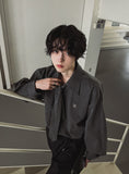 [PREMIUM/MADE] Big collar balloon fade tie shirt