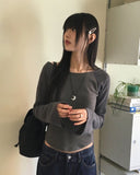 Tee War Ribbed Color Matching Raglan Long Sleeve T-Shirt