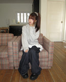 Juan Stitch Brushed Wide Denim Pants