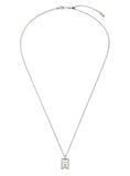 Volume Square Silver (W) H BAR Necklace M