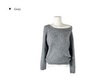 Luke One-Shoulder Boat Neck Loose Fit Knit