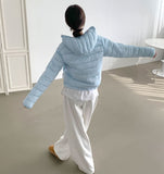 Trendy Lightweight High Neck 2-Way String Padding