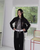 [MADE] Katsun Vintage Washing Two-Way Zipper No Collar Crop Denim Jacket