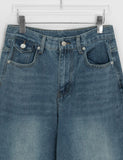 Misone Washing Denim Wide Pants