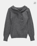 Oin Double Button Off-Shoulder Knit