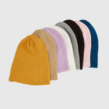 Color ribbed cotton beanie