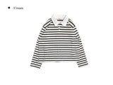 Deer Stripe Collar Overfit T-shirt