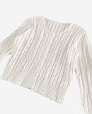 Round Twist Crop Cardigan