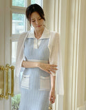 Aaron V-neck Punching Knit Cardigan