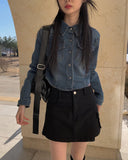 Crack square leather cross bag