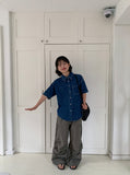 Kelgo Summer Denim Over Short Sleeve Shirt