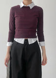 Striped Three Quarter T-shirt