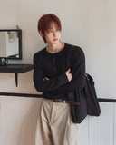 Ullen Wool Henley Neck Double Long Sleeve Tee