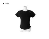 Fomit Diagonal Snap Button Slim Short Sleeve T-Shirt
