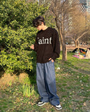 Bowen two-tuck balloon denim pants