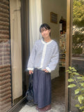 Deimi stripe fleece crop jumper