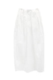 Boxy Pleated Cotton Balloon Long Skirt