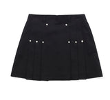 COTTON LOW RISE KILT SKIRT
