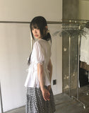 Kiro Check Tiered Banding Midi Skirt