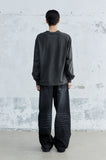 SCRIPT TYPE HENLEY NECK LONG SLEEVE