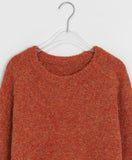 Hukobu Raglan Color Mix Wool Crop Knit