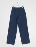 Oscar Color Cotton Herringbone Semi-Wide Pants