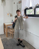 [Unisex] iie Pocket Nylon Hooded Vest