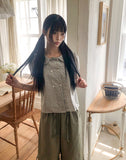 Puren Double-Button Short-Sleeve Blouse