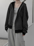 Robe Reversible Striped Hooded Zip-Up