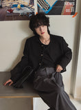 Folding tweed jacket