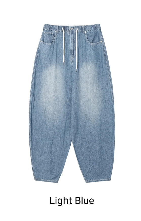【SATIIIZ】Decided Airtex Balloon Denim Pants SATIIIZ (サティーズ) - ディサイドエアテックスバルーンデニム