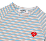 AubeA Stripe Heart Tension T-shirt