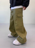 Buffing leather cargo pants