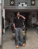 Radic Washed Zipper Cargo Wide Pants