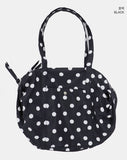 Pidil Dot Button Nylon Shoulder Bag