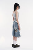 Anaheim distressed bermuda denim pants