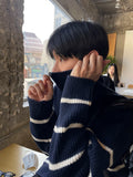 Overfit half zip-up knit