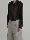 Hettie Striped Crop Shirt
