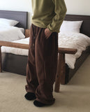 Teddys Side Pin Tuck Fleece Two Way Brushed Pants