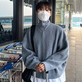 Lambswool Knit Turtle Zip-up
