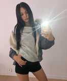 Jonu off-shoulder loose fit long sleeve knit