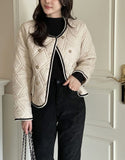 Mika Double Quilting Color Matching Short Padding Jacket