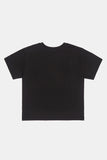 Fade shadow print crop T-shirt