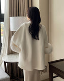 [Muffler + Belt Set] Zader Cape Fur Half Coat