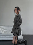 Trip Big Ribbed Damage Dyeing Washing Knit
