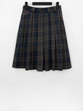 30% wool) Limb Check Pleated Midis Skirt