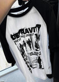 Dominic Color Matching Raglan Short Sleeve Tee
