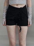 [mnem] fold strap short pants