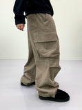Slay big pocket straight corduroy pants